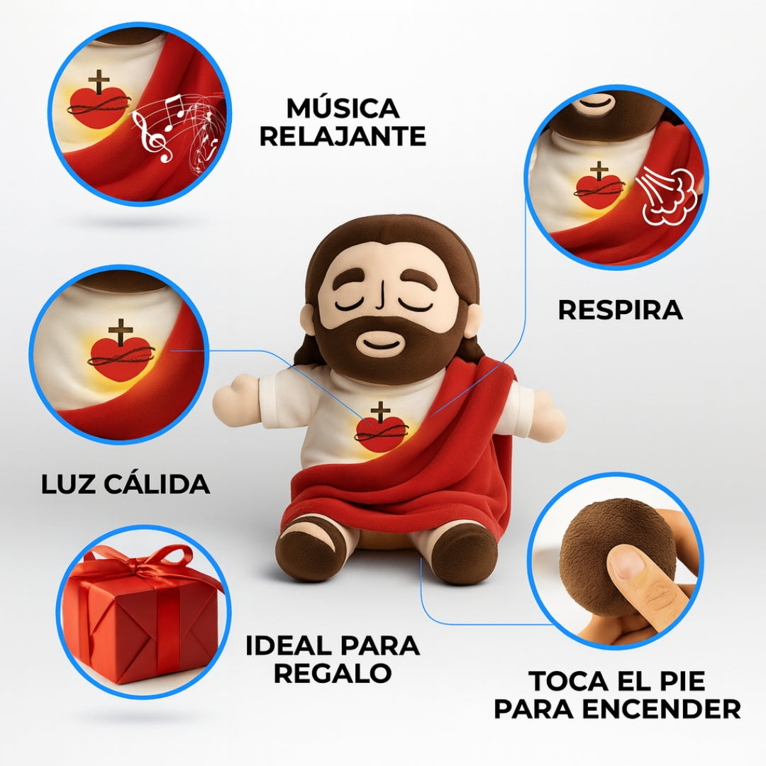 Peluche Jesús Que Respira + Mas Sonido Musical