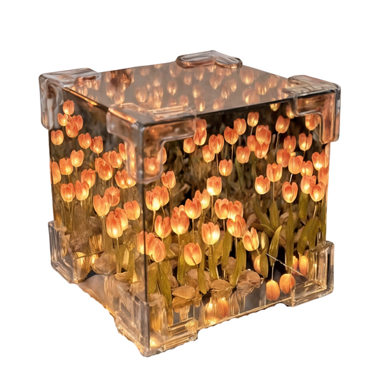 Cubo de Tulipanes Infinito Armado