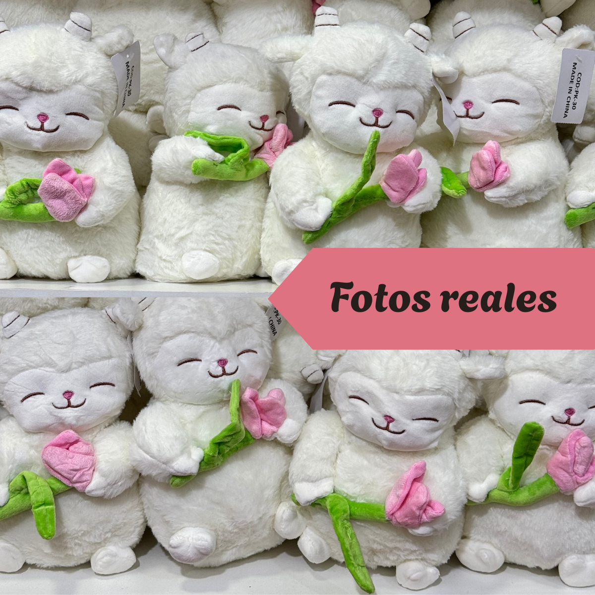 Peluche Corderito que Enamora 🐑🌷 | El Regalo Más Tierno