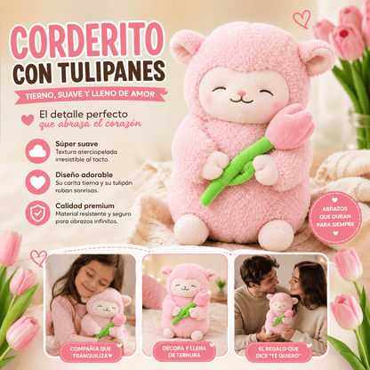 Peluche Corderito que Enamora 🐑🌷 | El Regalo Más Tierno