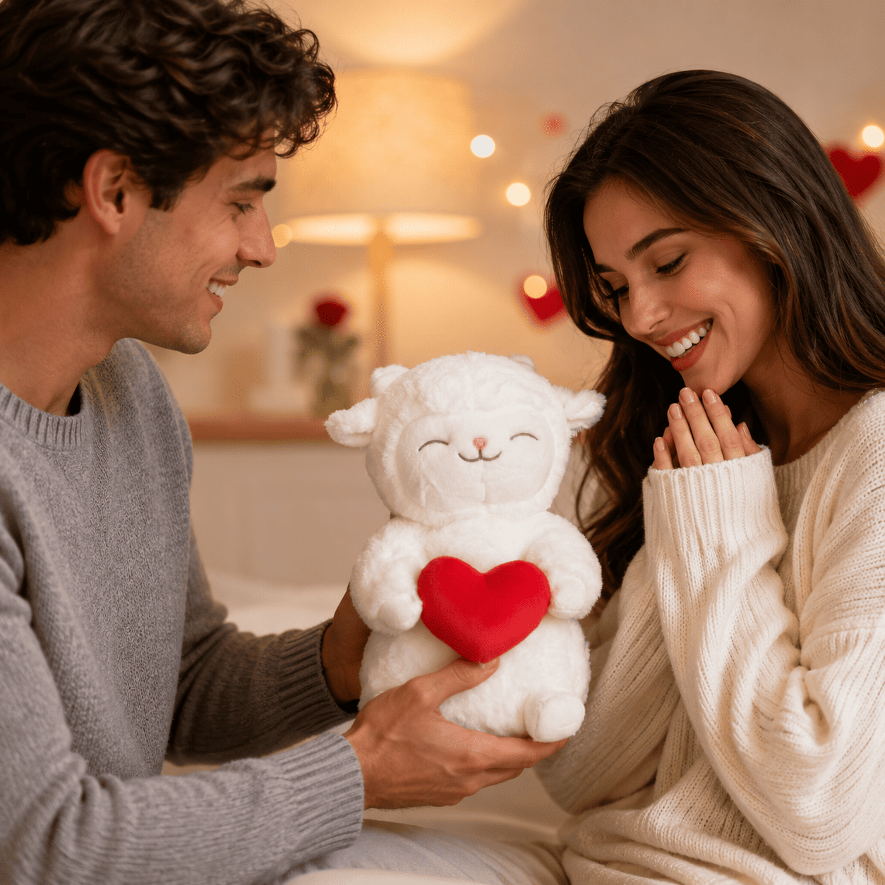 Peluche Corderito que Enamora 🐑🌷 | El Regalo Más Tierno