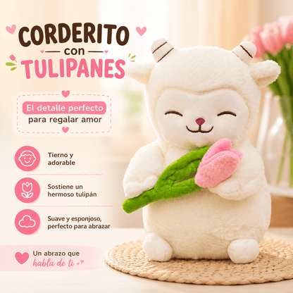 Peluche Corderito que Enamora 🐑🌷 | El Regalo Más Tierno